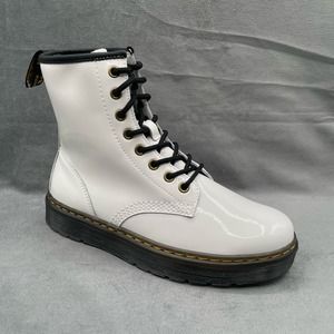 Dr. Martens Zavala Women’s White Combat Boots Size 7 NWOT Stylish‎